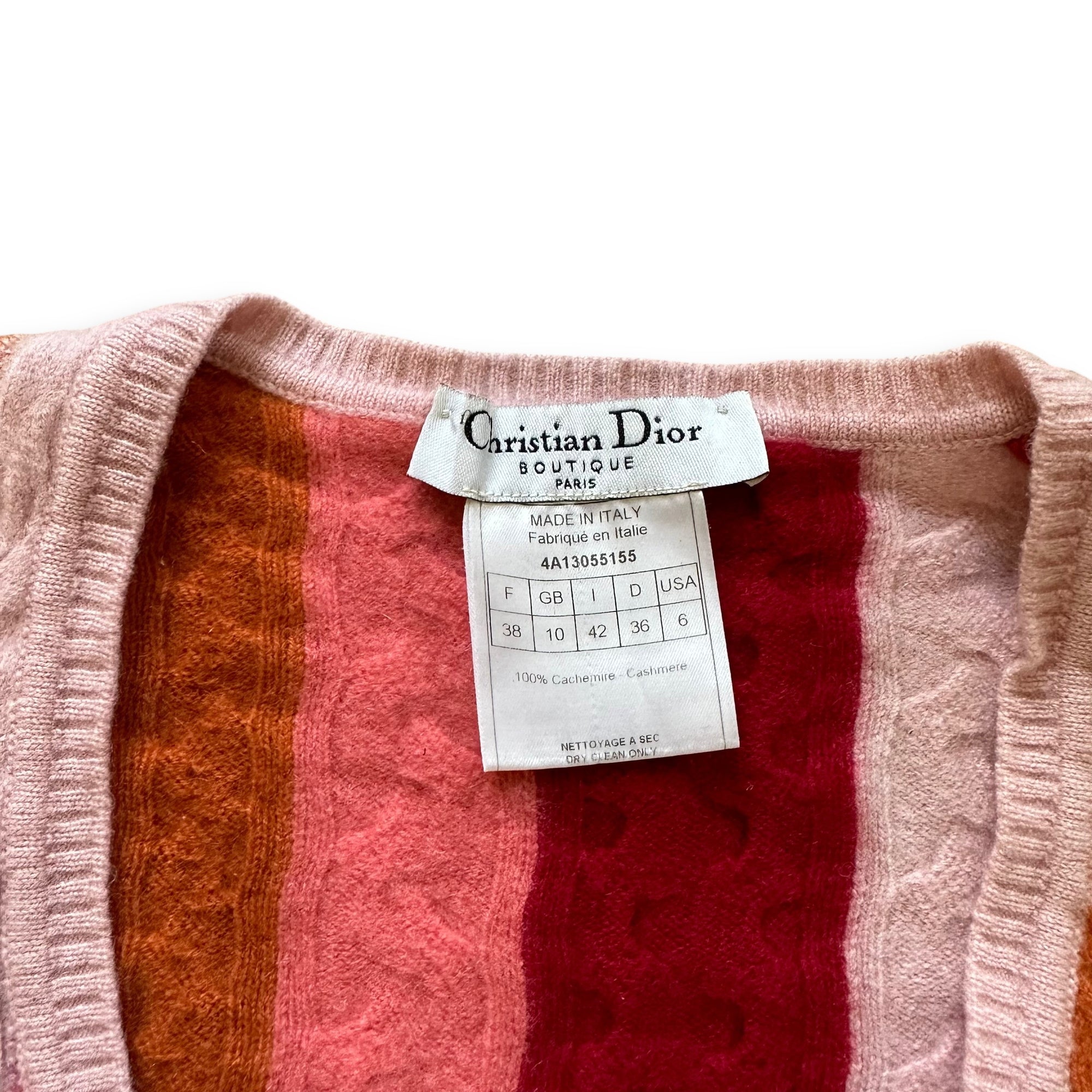 Christian Dior by John Galliano FW04 Striped Cable Knit Sweater