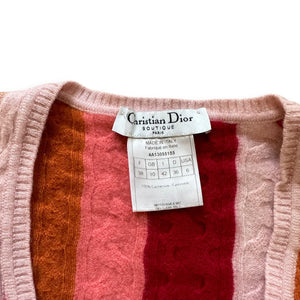 Christian Dior by John Galliano FW04 Striped Cable Knit Sweater
