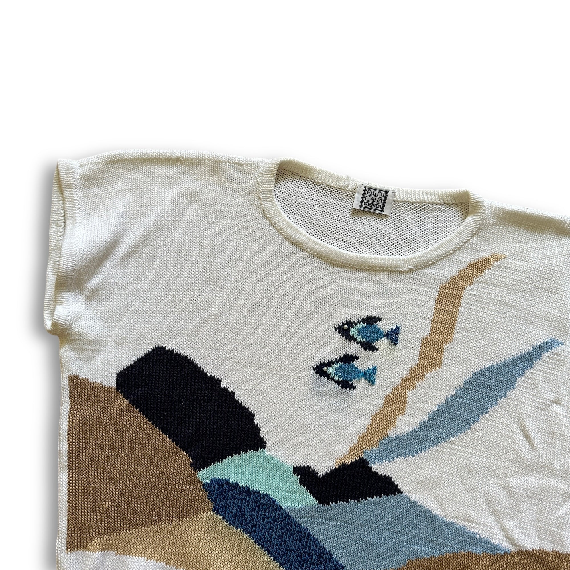 Fendi Fili Di Casa 90s Ocean Knit Sweater