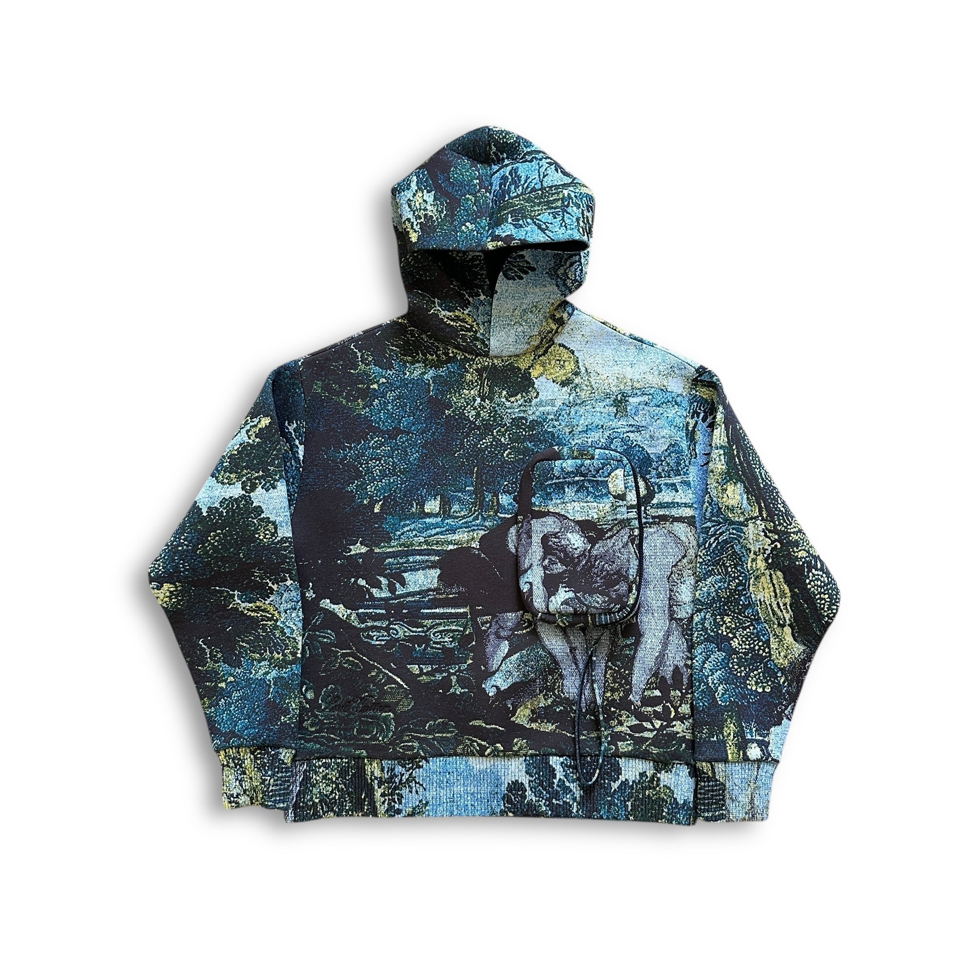 Louis Vuitton Pre SS20 Tapestry Cargo Hoodie Sample