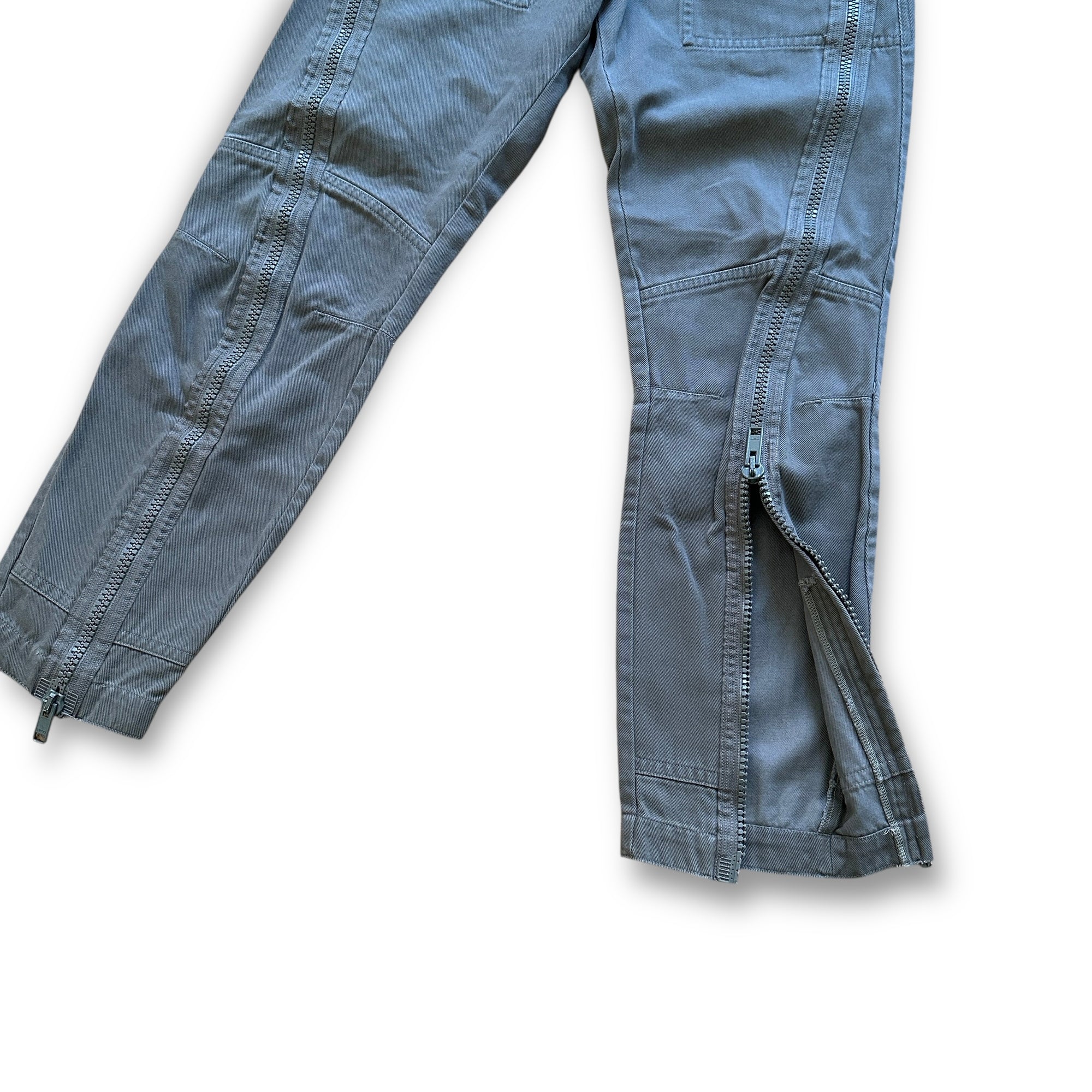 Dries Van Noten FW14 Olive Zippered Moto Biker Pants