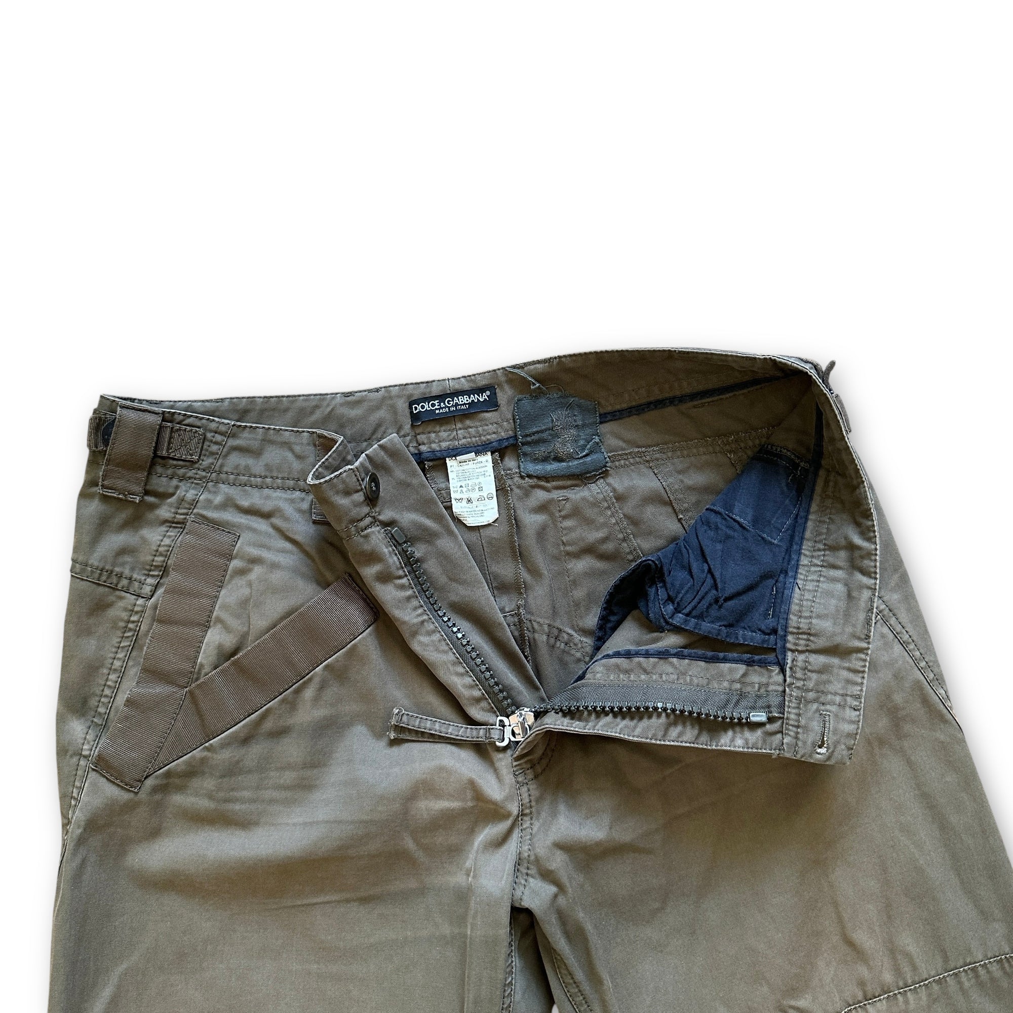 Dolce & Gabbana AW03 Zipped Cargo Pants