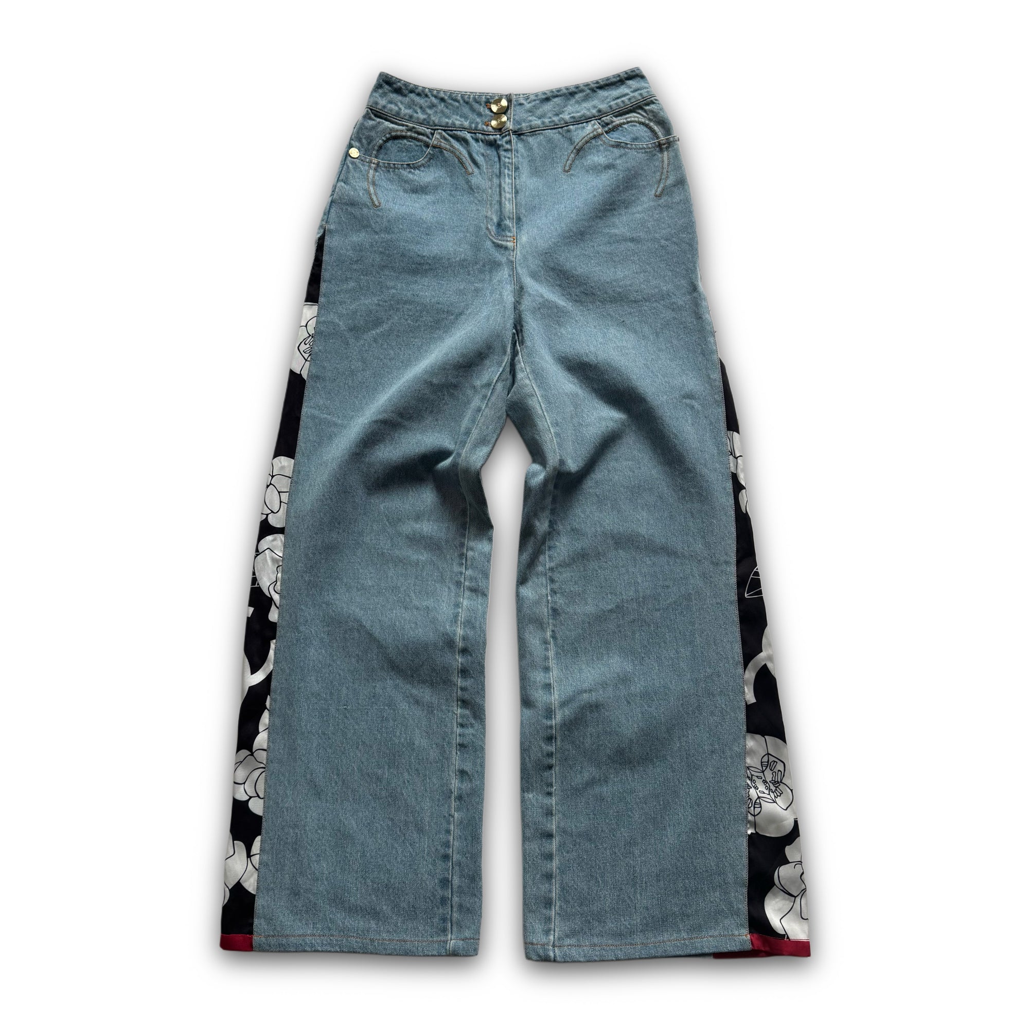 Chanel 2024 Flared Floral Cut Out Denim Sample