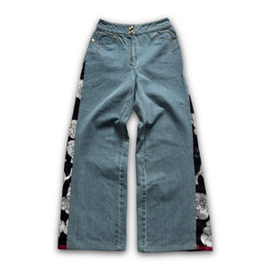 Chanel 2024 Flared Floral Cut Out Denim Sample