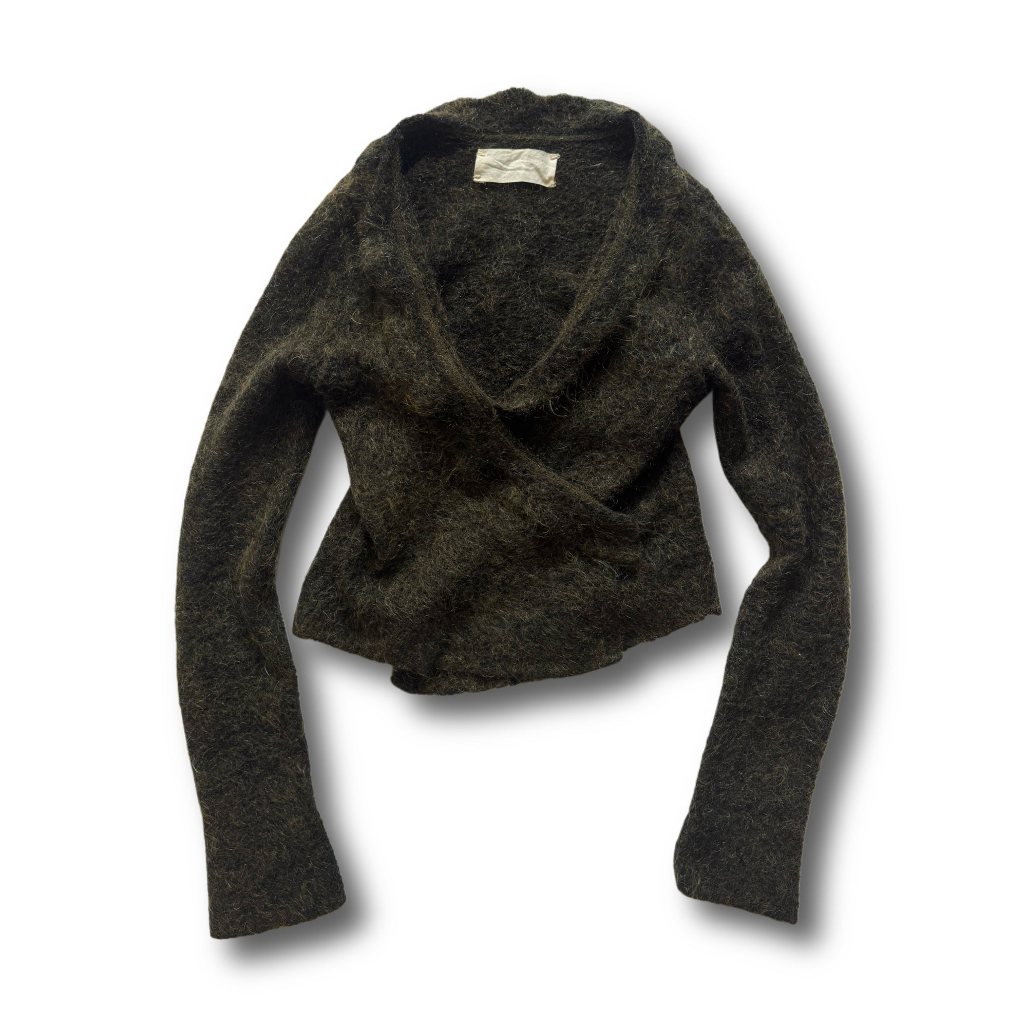 Maison Martin Margiela 90s Miss Deana Boiled Wool Cardigan