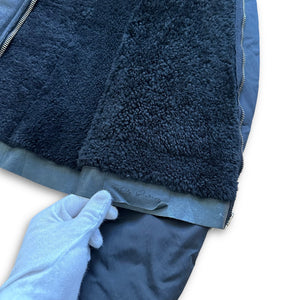 Rick Owens FW11 Shearling Jacket With Nylon Sleeves