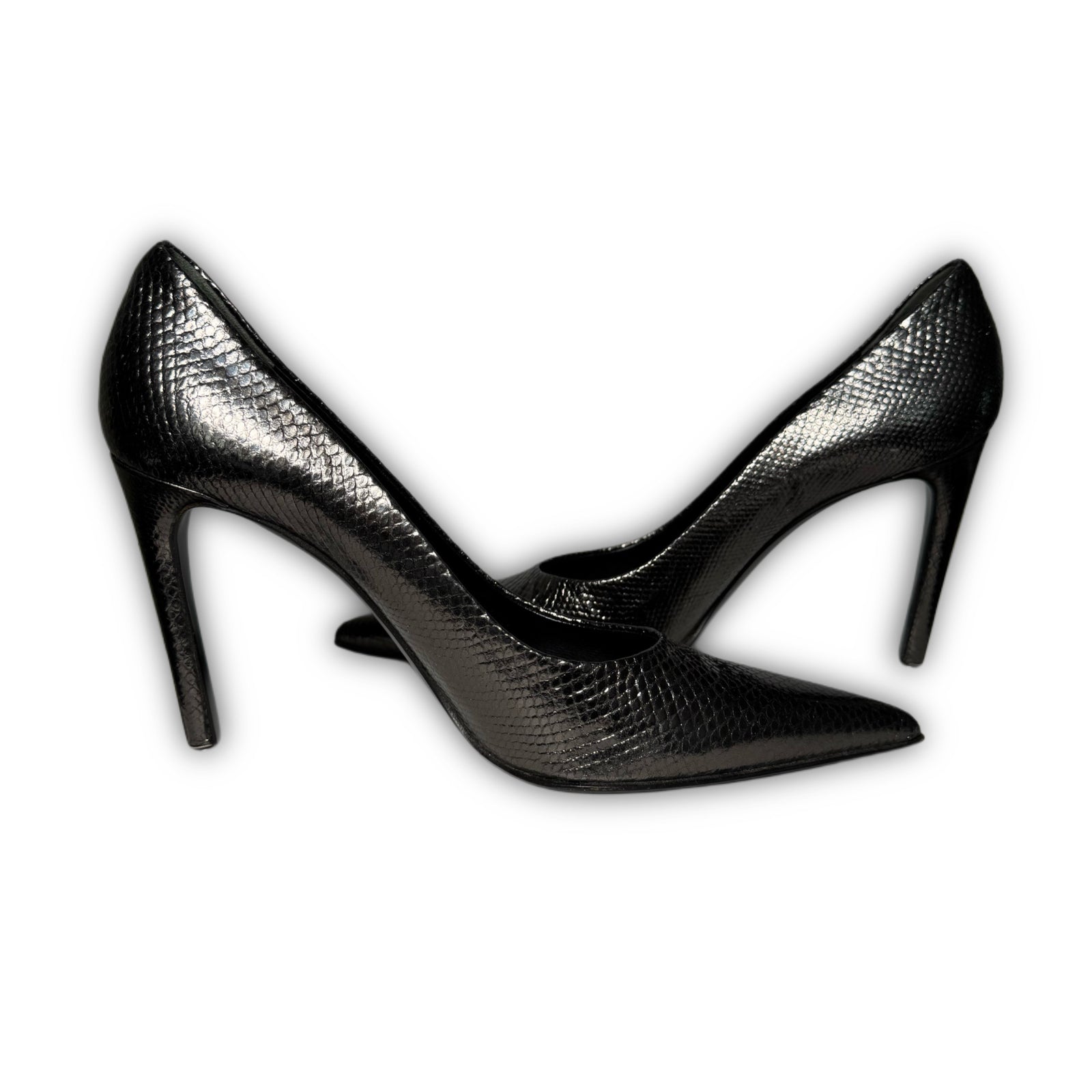 Helmut Lang 90s Snakeskin Heels