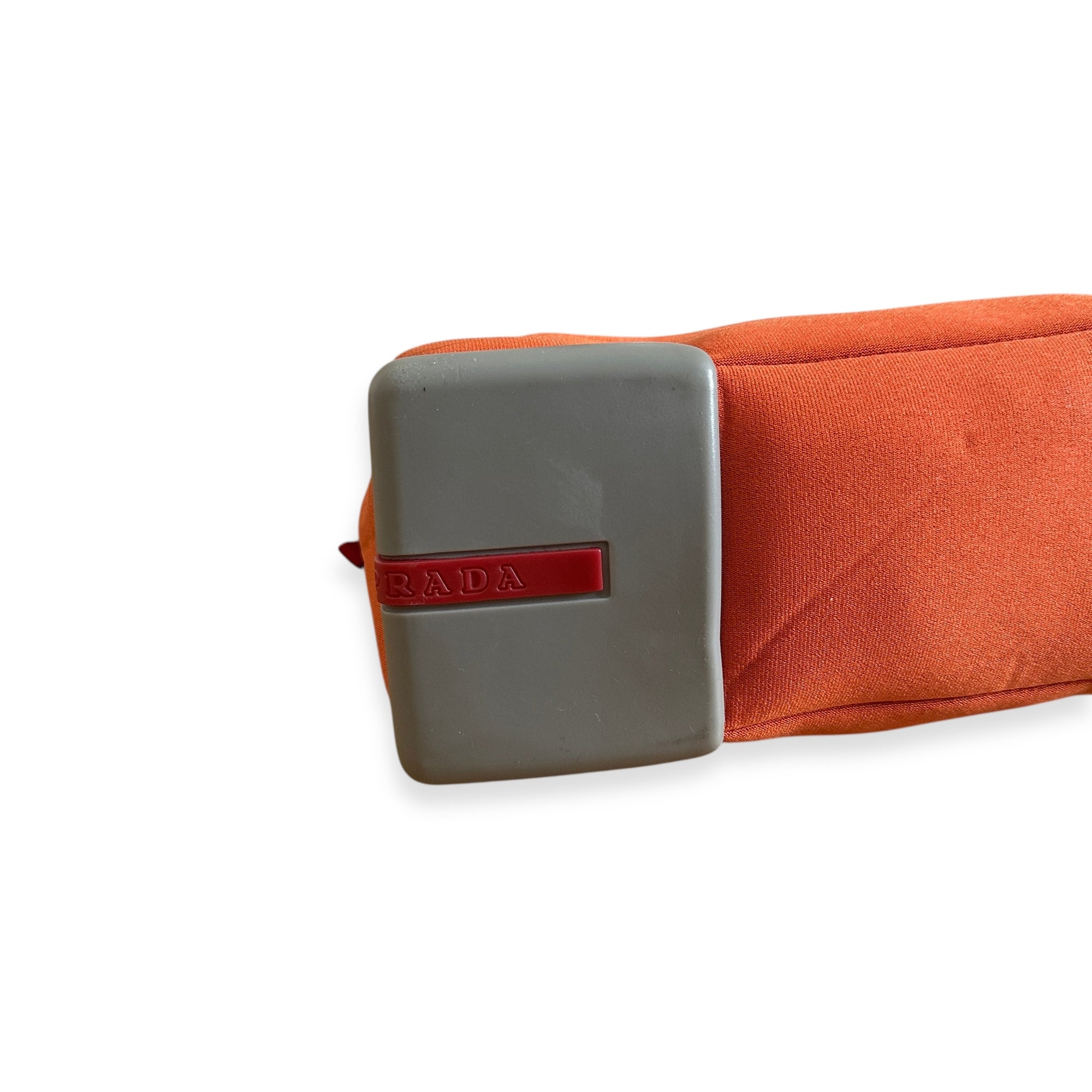 Prada Sport 90s Orange Neoprene Hand Bag