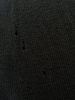 Rick Owens FW14 Black Ribbed Long Cotton Dress