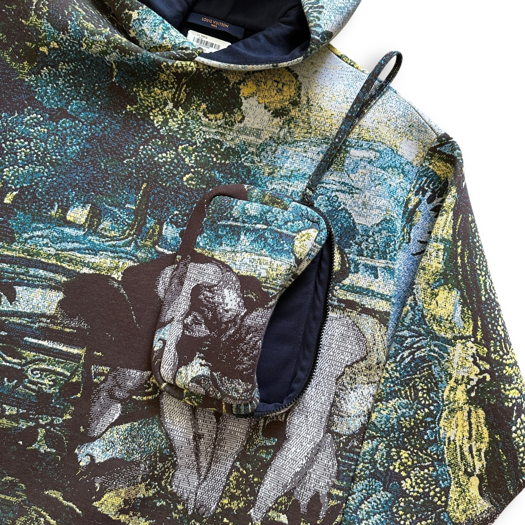 Louis Vuitton Pre SS20 Tapestry Cargo Hoodie Sample
