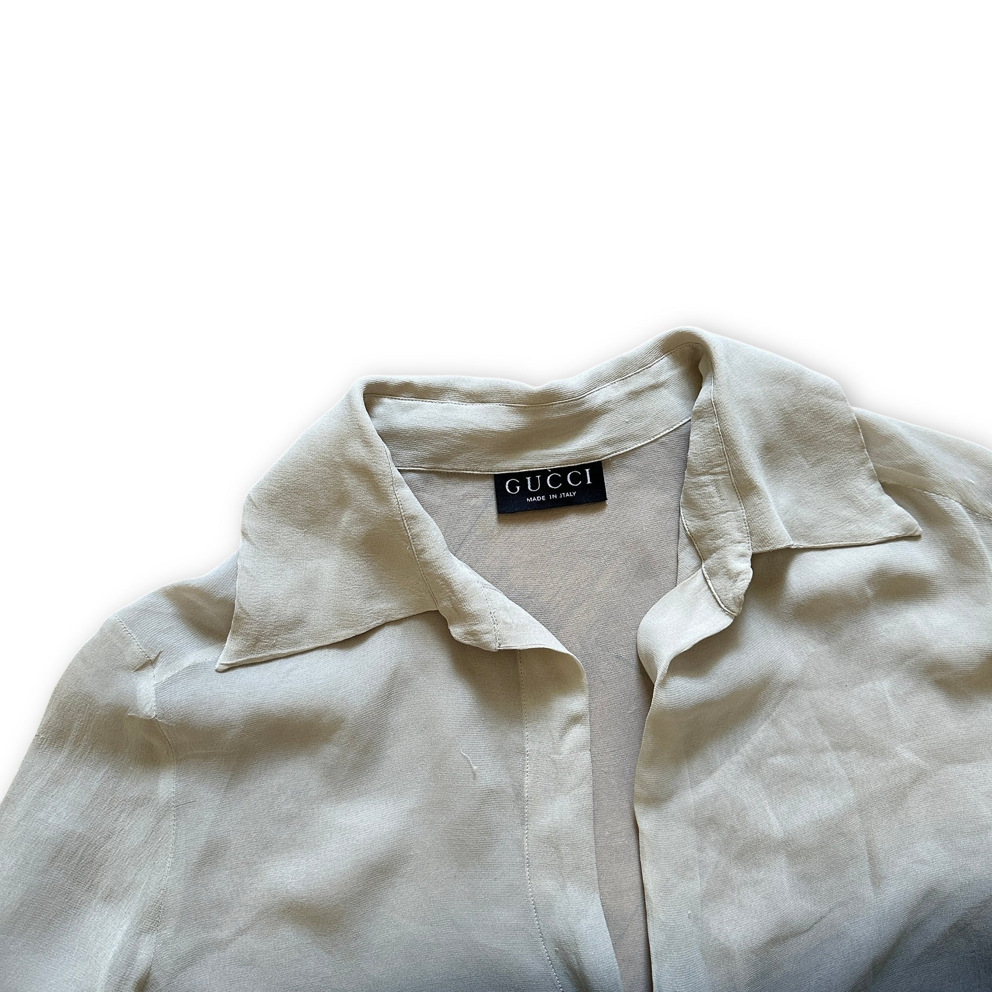 Gucci by Tom Ford SS97 Dip Dye Gradient Silk Blouse