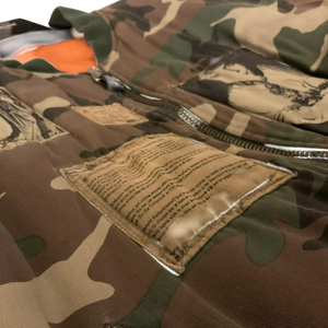 Raf Simons AW01 ‘Riot Riot Riot’ Camouflage Patch Bomber Jacket