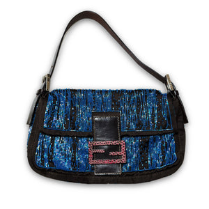 Fendi 2000s Stone Embellished Baguette Bag