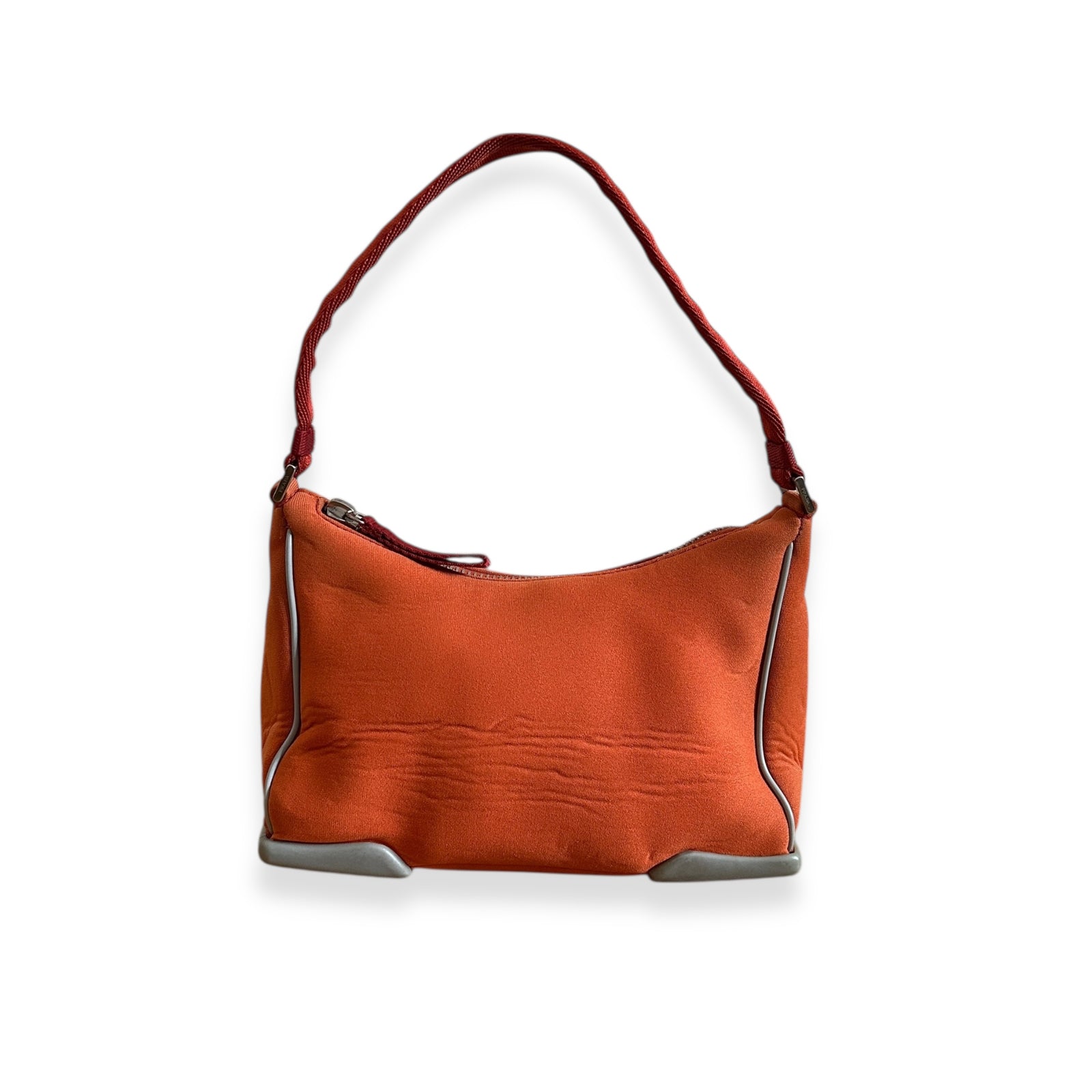 Prada Sport 90s Orange Neoprene Hand Bag
