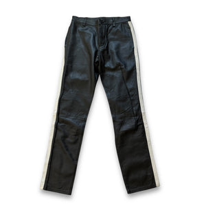 Helmut Lang AW97 Side Stripe Black Leather Pants
