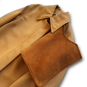 Celine by Phoebe Philo Oversized Suede Storm Flap Trench Coat