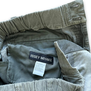 Issey Miyake Washed Green Paneled Pants