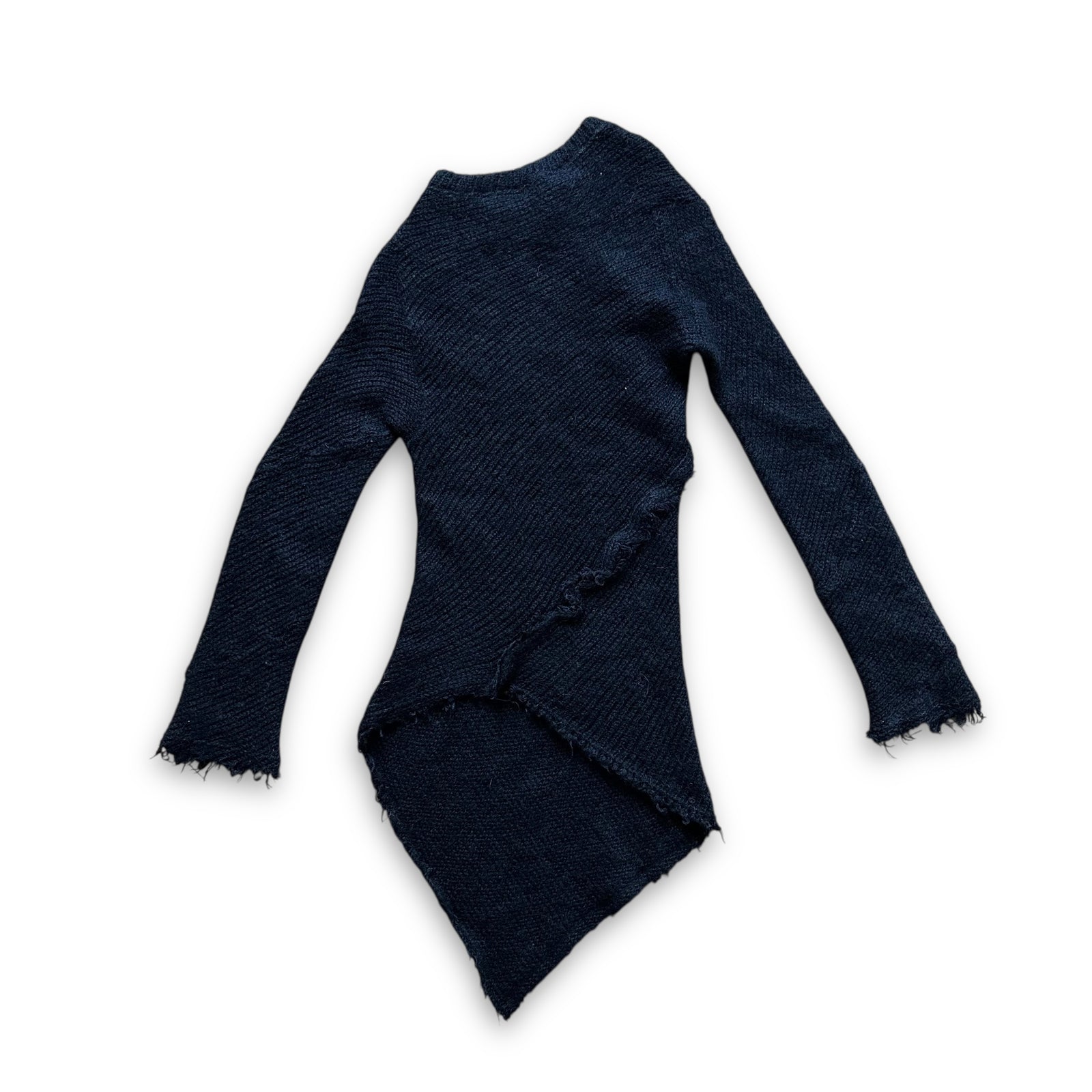 Comme Des Garcons 90s Asymetrical Raw Wool Dress