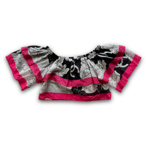 Chanel 2024 Floral Layered Logo Bustier Top