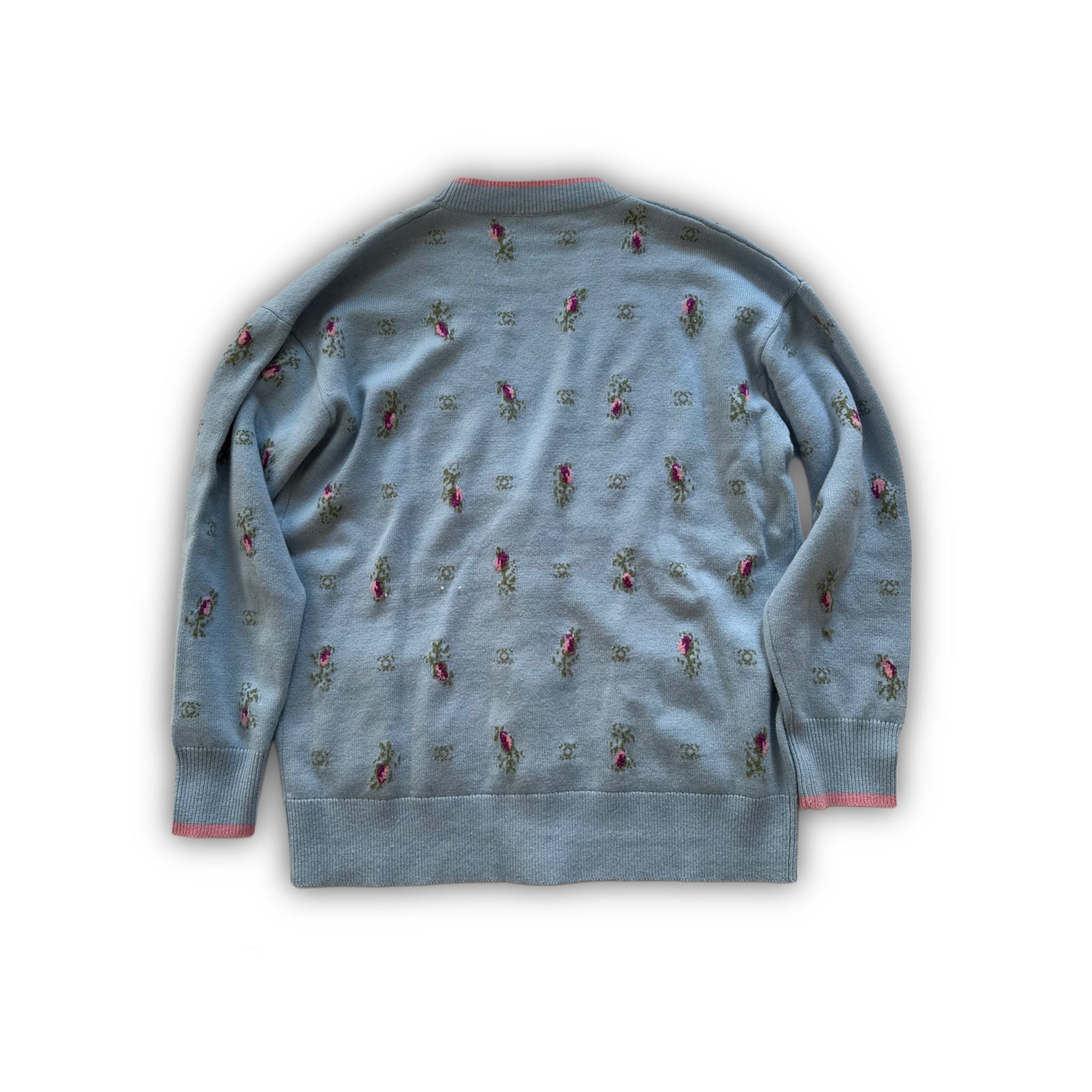 Chanel 2024 Oversized SizeFloral Cashmere Cardigan Sample