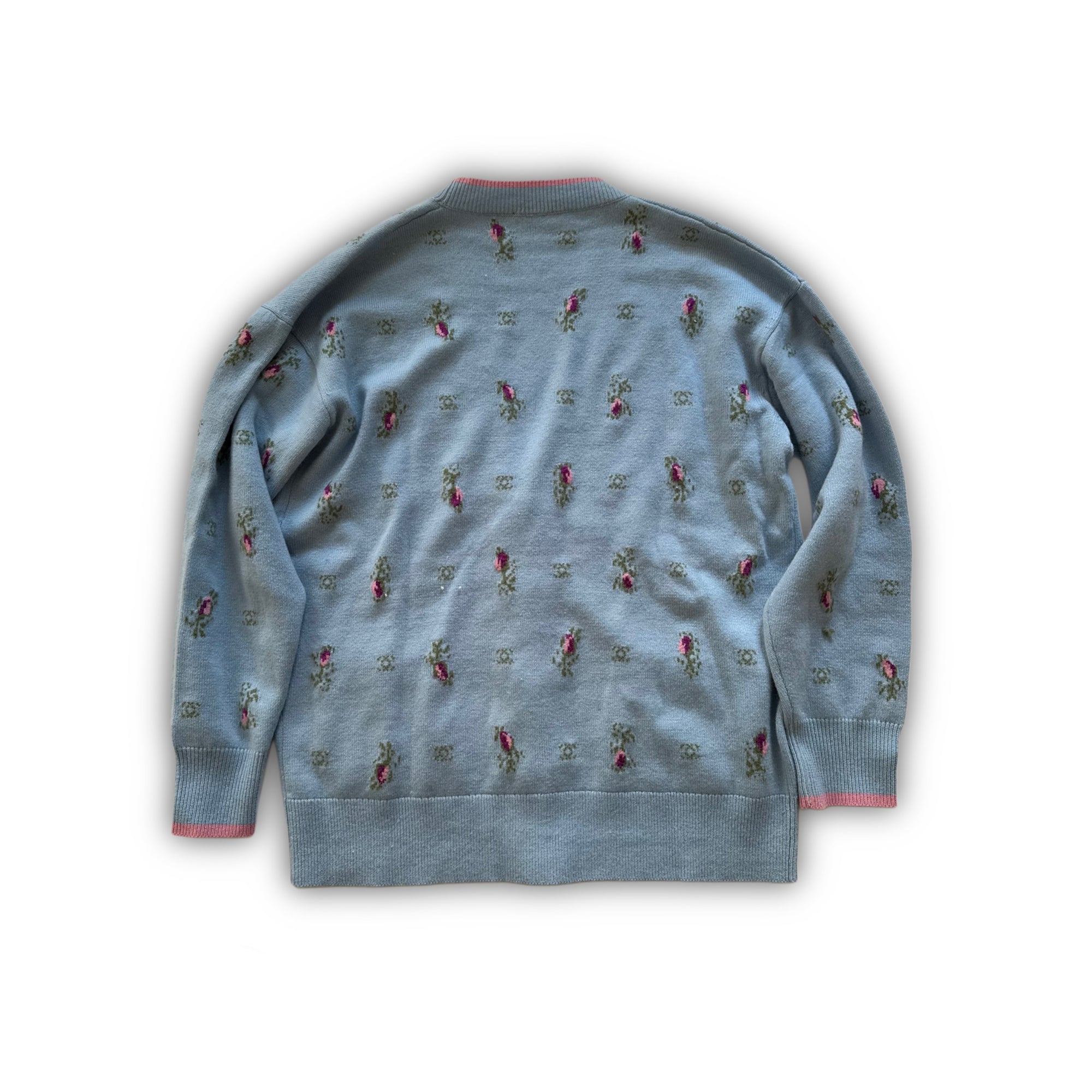 Chanel 2024 Oversized SizeFloral Cashmere Cardigan Sample