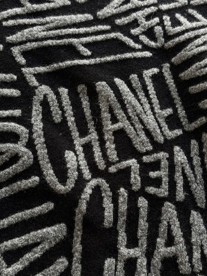 Chanel SS24 Hooded Logo Knit Jacket Sample