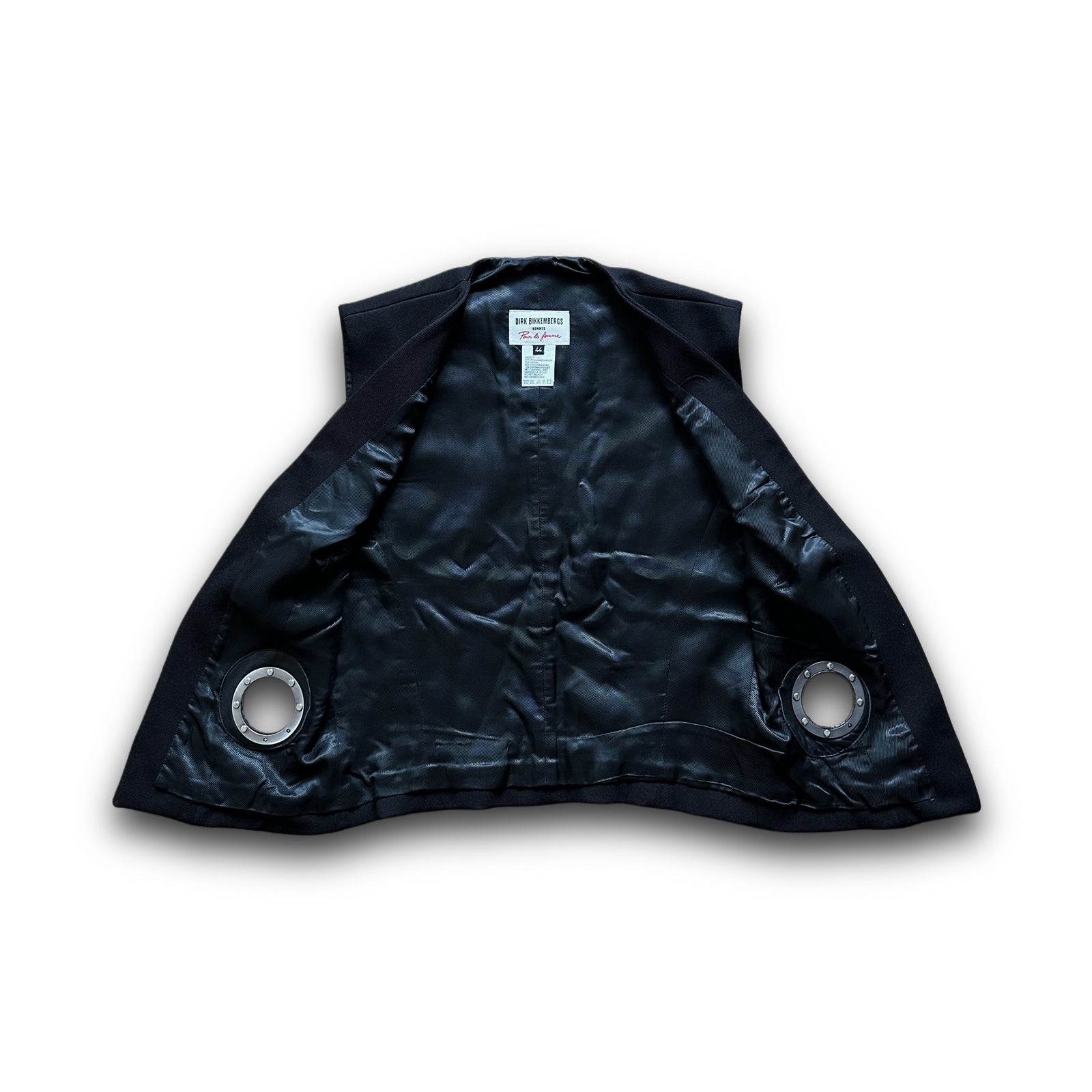 Dirk Bikkembergs 1996 Homme Pour La Femme Metal Ring Vest