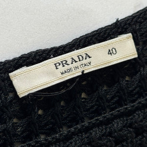 Prada Black Crochet Mini Skirt