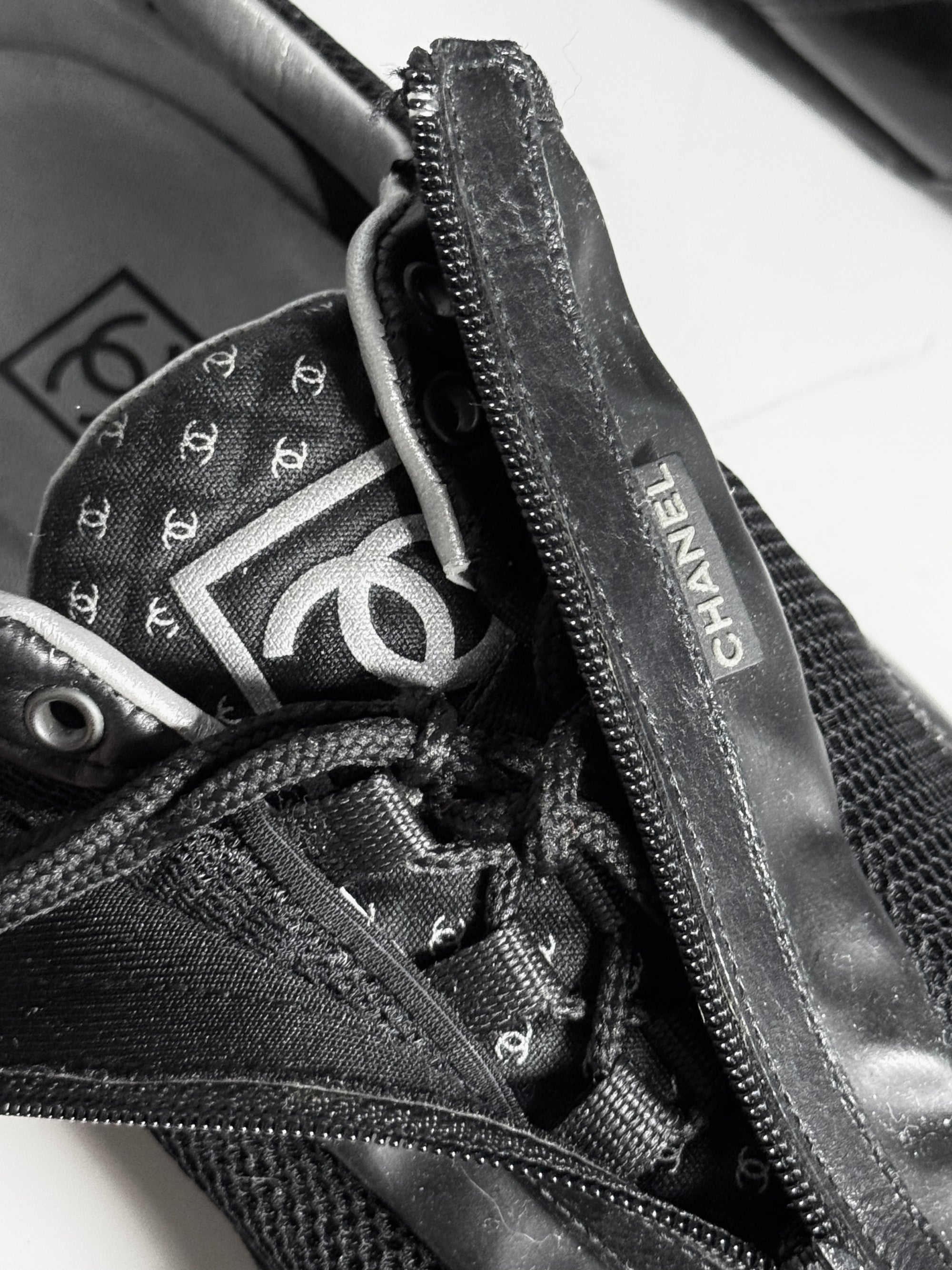 Chanel Sport 2002 by Karl Lagerfeld Scuba Zip Shoes