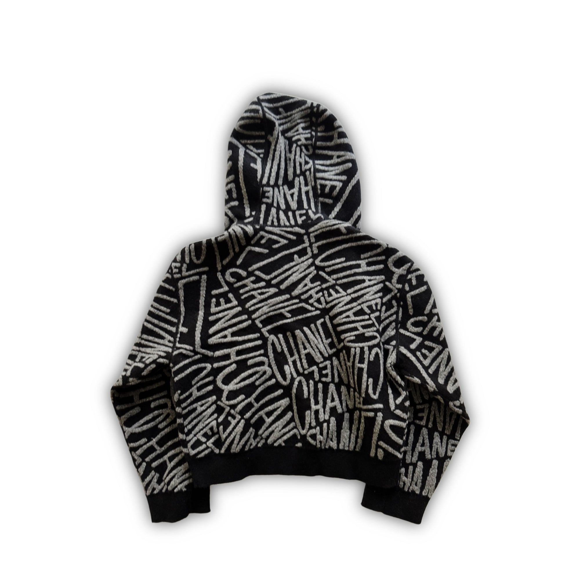 Chanel SS24 Hooded Logo Knit Jacket Sample