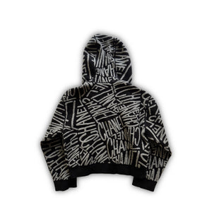 Chanel SS24 Hooded Logo Knit Jacket Sample