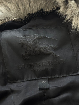 Burberry Prorsum by Christopher Bailey Belted Fur Coat