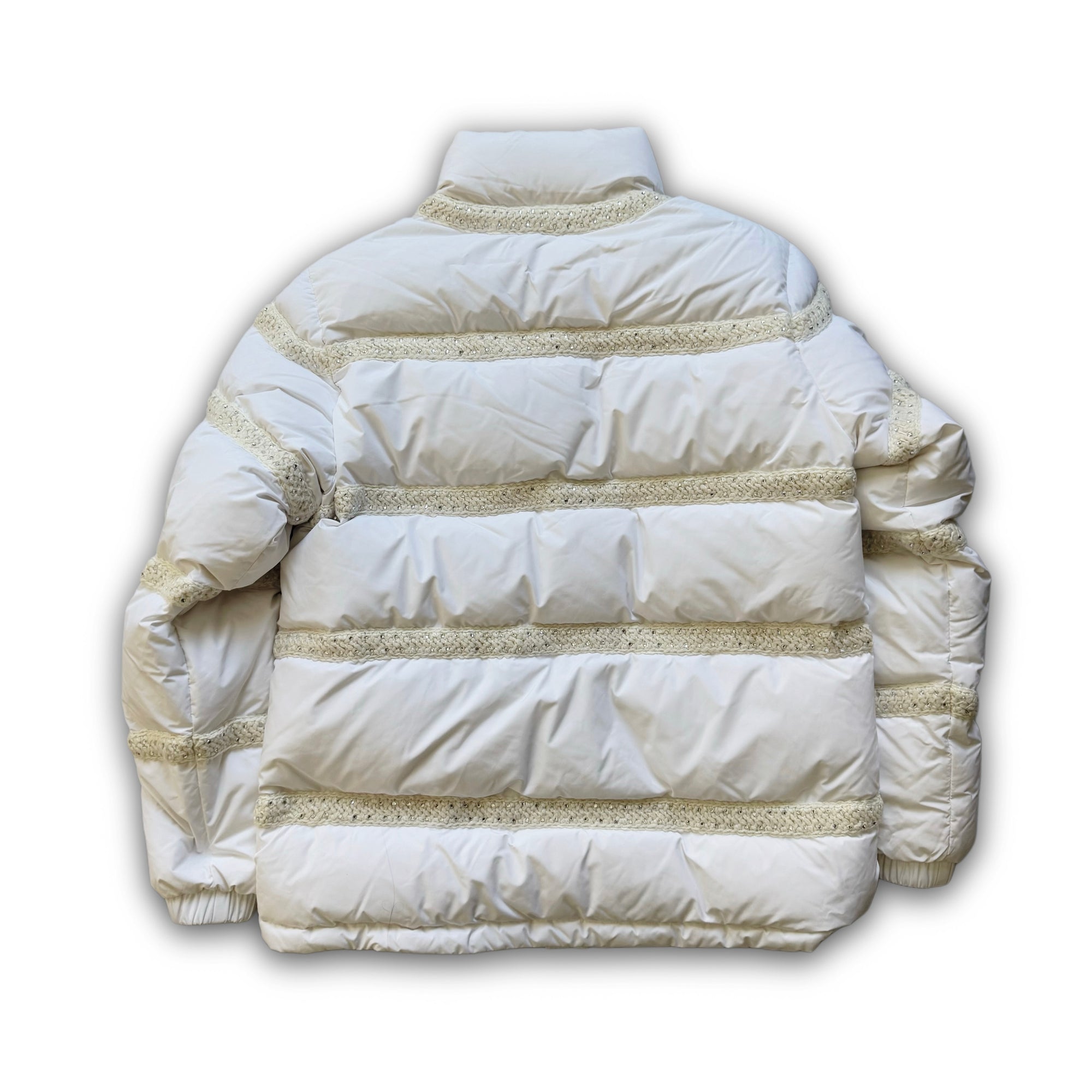 Chanel 2025 Boucle Trimmed Puffer Jacket Sample