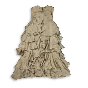 Balmain 2000s by Christophe Decarnine Layered Backlace Silk Dress