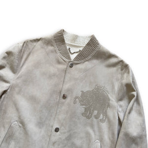 Louis Vuitton SS17 Chapman Suede Varsity Jacket