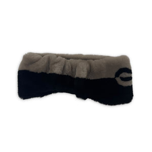 Chanel 2021 Two Tone Shearling Headband Sample