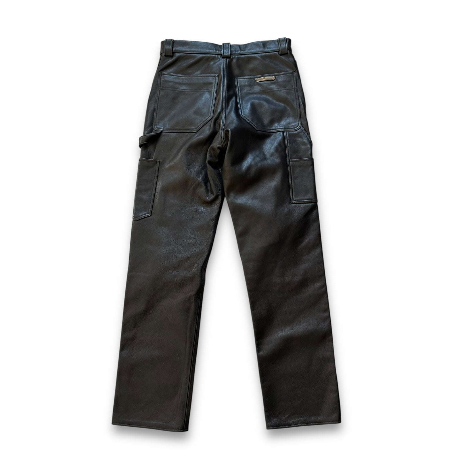Chrome Hearts Fleur De Lis Biker Leather Pants