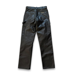 Chrome Hearts Fleur De Lis Biker Leather Pants