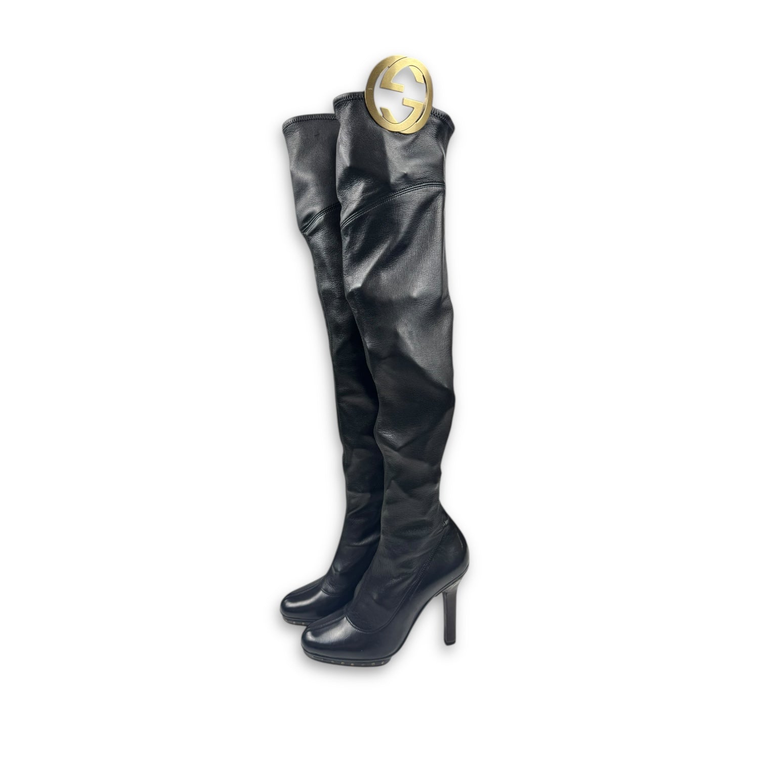 Gucci by Tom Ford 1995 Overknee Leather Boots