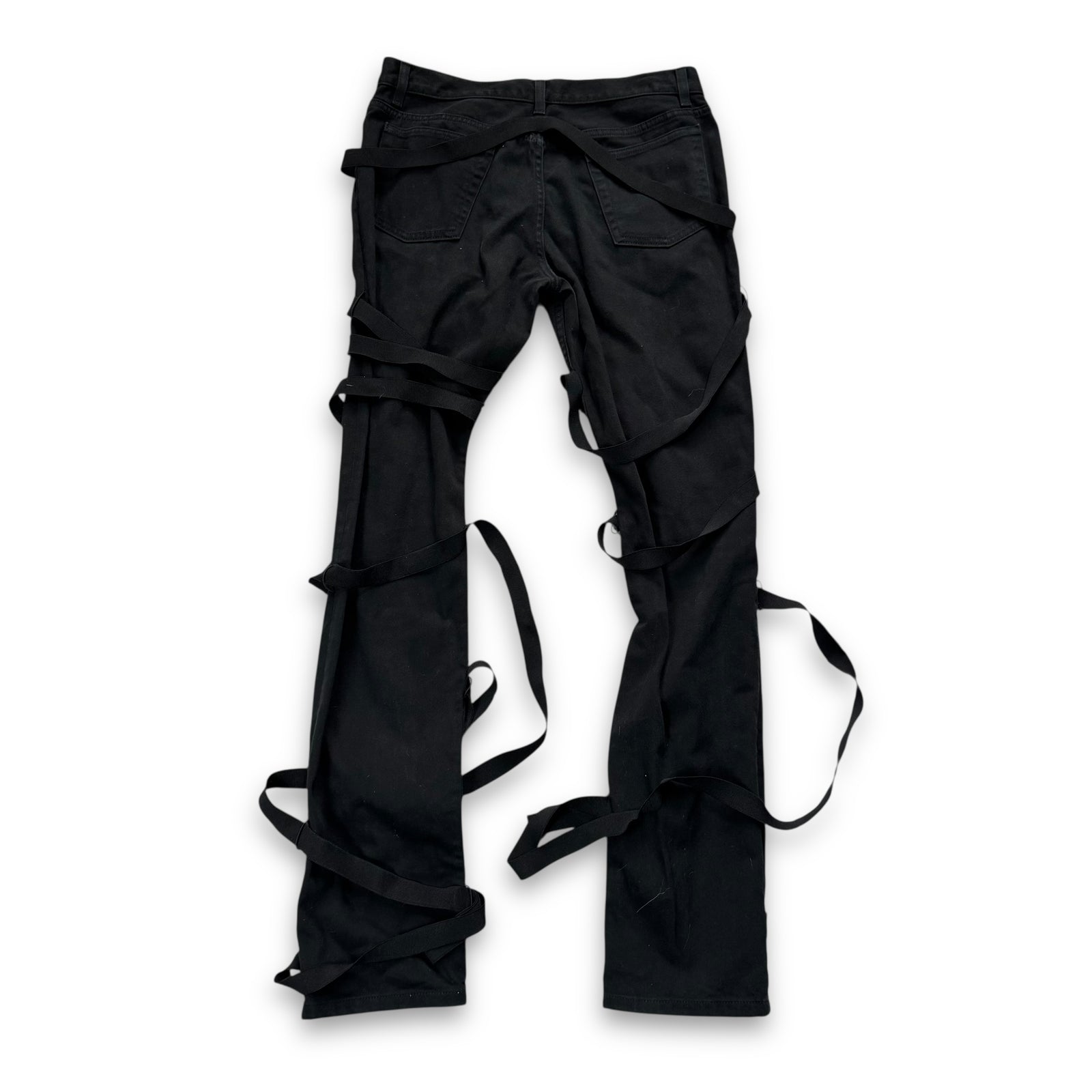 Helmut lang SS04 Black Bondage Strap Mummy Denim