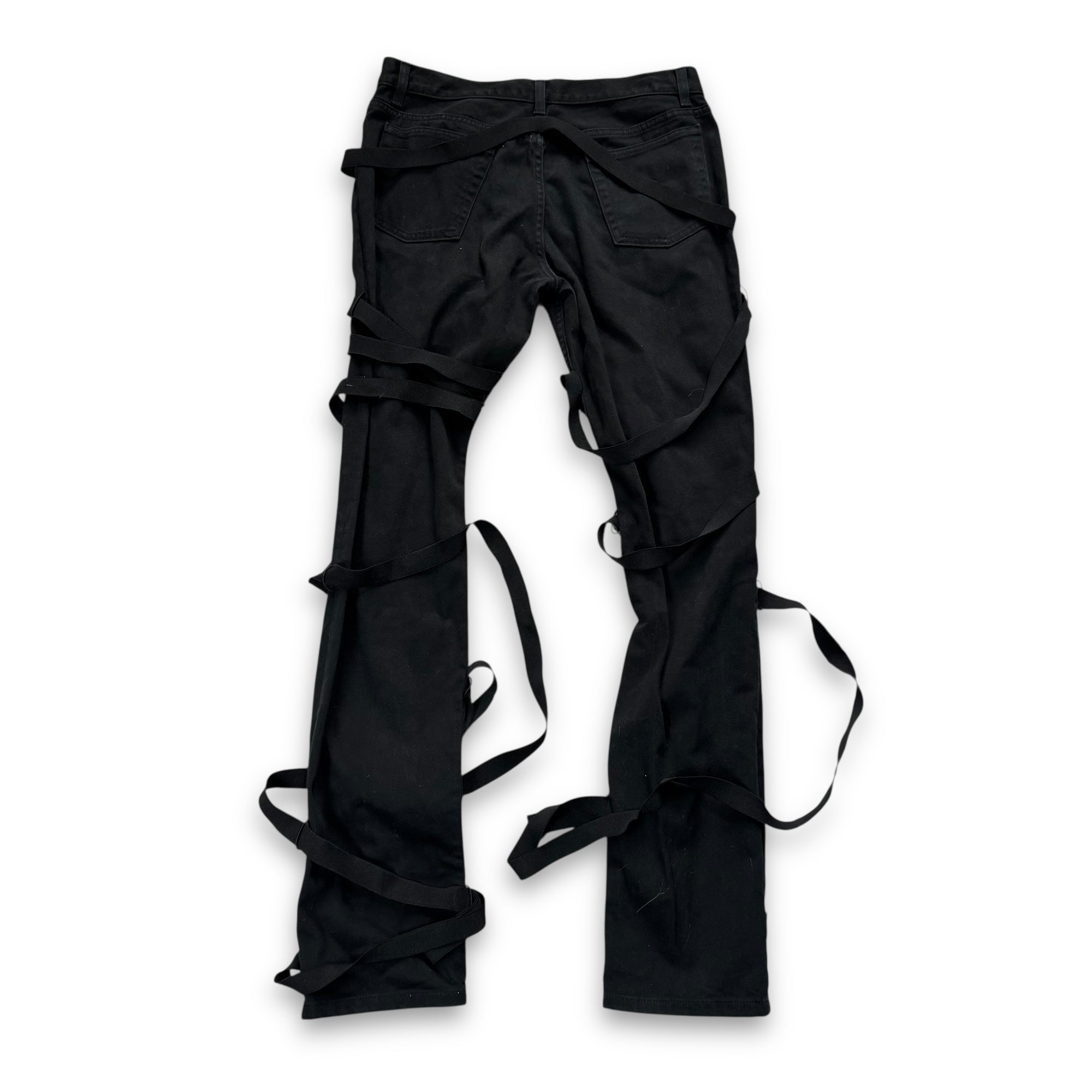 Helmut lang SS04 Black Bondage Strap Mummy Denim