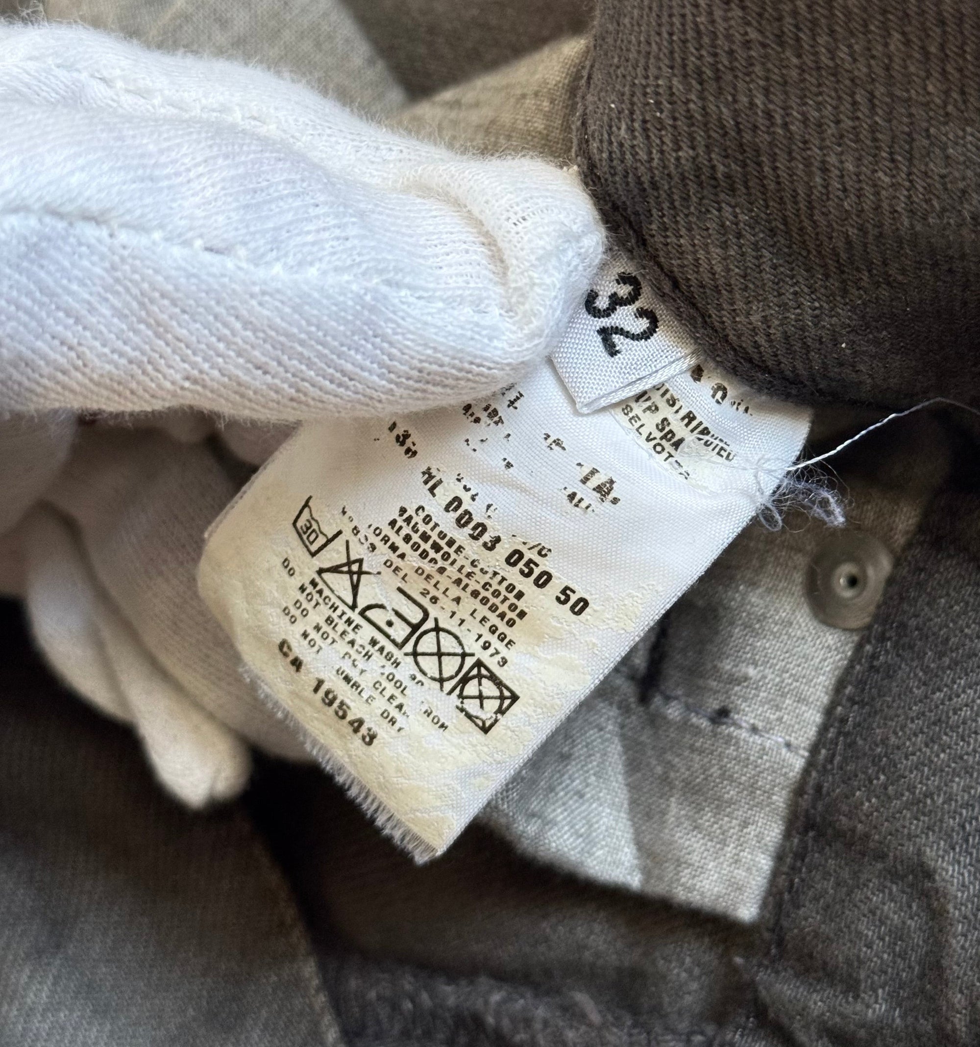 Helmut Lang AW00 Grey Painter Denim