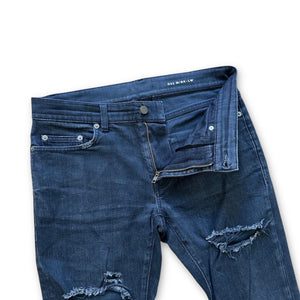 Saint Laurent SS17 Washed Black Skinny Distressed Denim