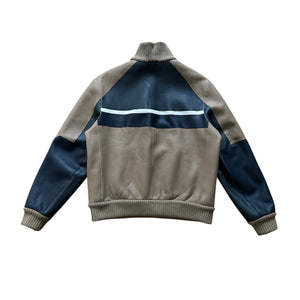 Hermès FW20 Reversible Shearling Leather Paneled Half Zip Jacket