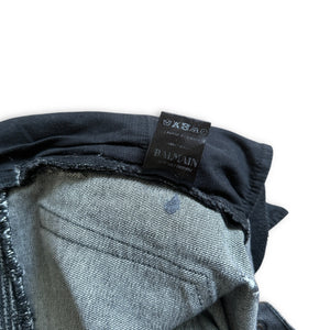 Balmain SS14 Washed Black Biker Denim