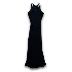 Rick Owens FW14 Black Ribbed Long Cotton Dress