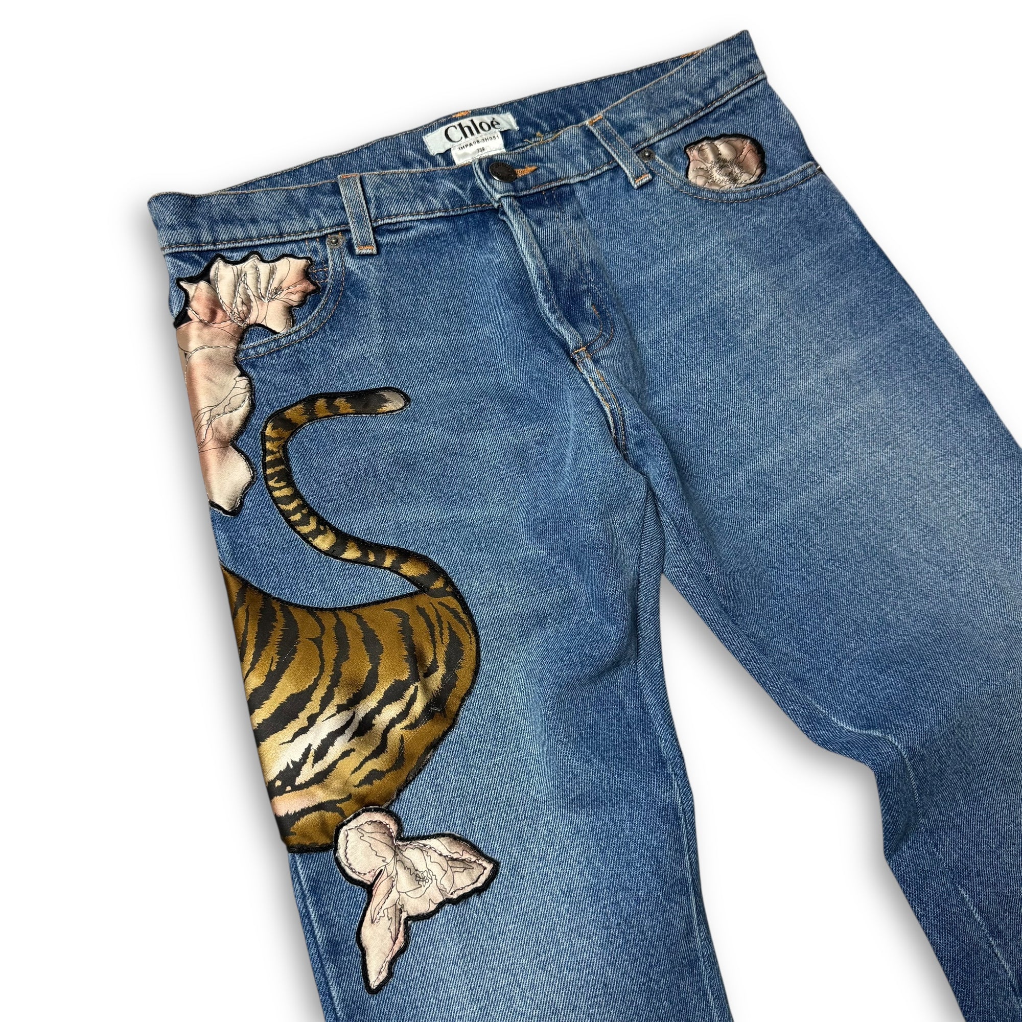 Chloe by Phoebe Philo FW03 Tiger Collage Denim