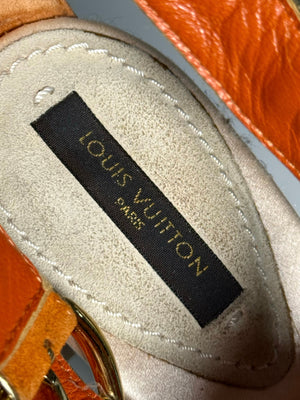 Louis Vuitton 2000s Suede Heeled Sandals