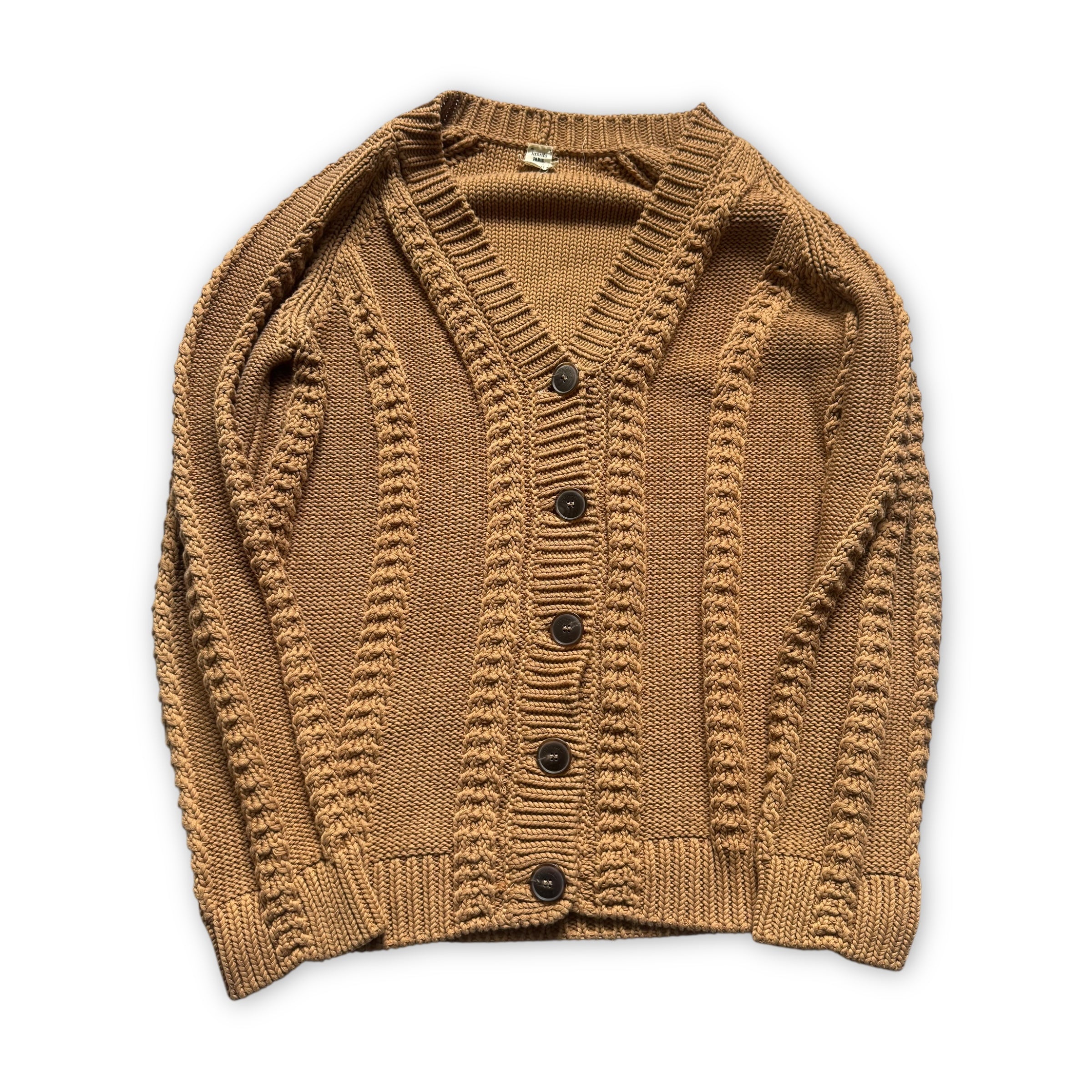 レア　HERMES Martin Margiela期 Knit ニット Hermes 2000s by Martin Margiela Brown Knit Cardigan - Ākaibu Store