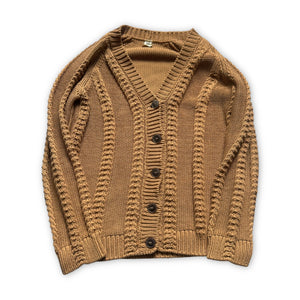 Hermes 2000s by Martin Margiela Brown Knit Cardigan